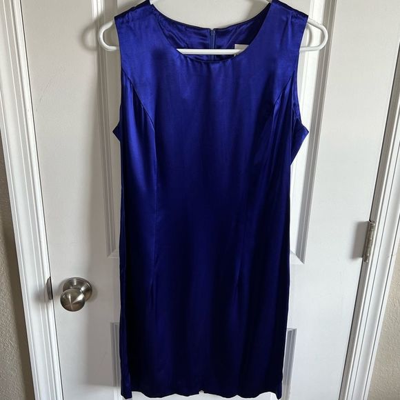 Danny & Nicole Dresses & Skirts - 𝅺Danny & Nicole Royal Blue Satin Sheath Dress, Size 12P